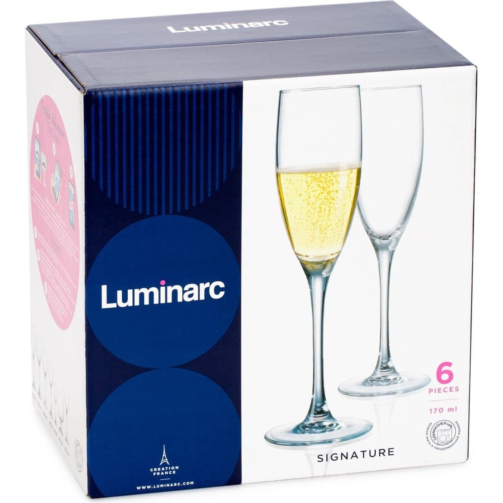 Набор фужеров для шампанского LUMINARC СИГНАТЮР (ЭТАЛОН) 170 мл, 6 шт. H8161