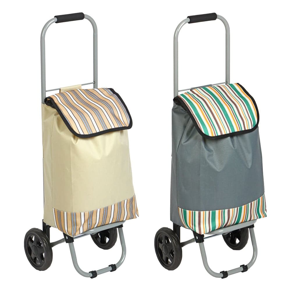 Тележка + сумка VETTA до 15кг, 27x32x88см, 22л, брезент, колеса ЭВА d15см 467-019
