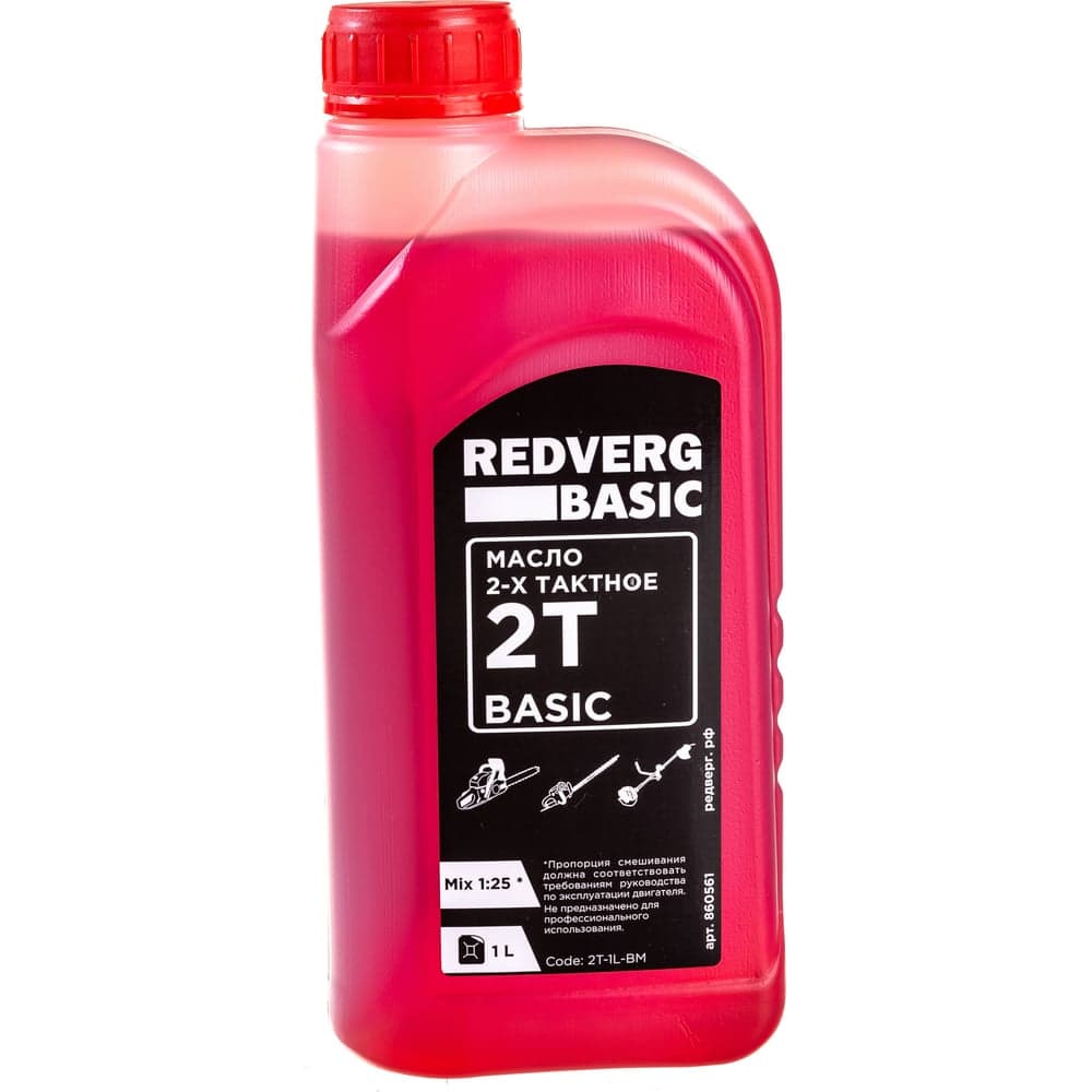 Масло минеральное 2-х тактное Basic 1 л REDVERG 6662687