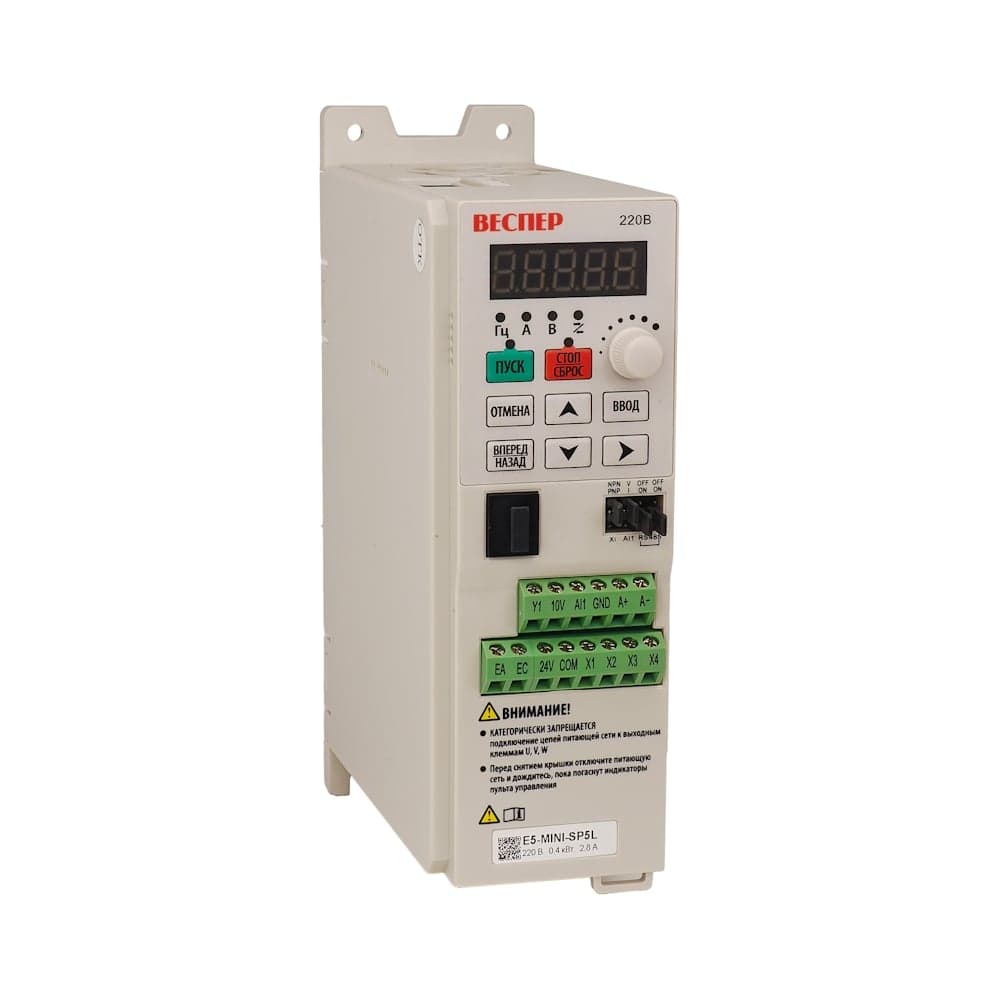 Преобразователь частоты ВЕСПЕР E5-MINI-SP5L 0,4кВт 220В VSP5439