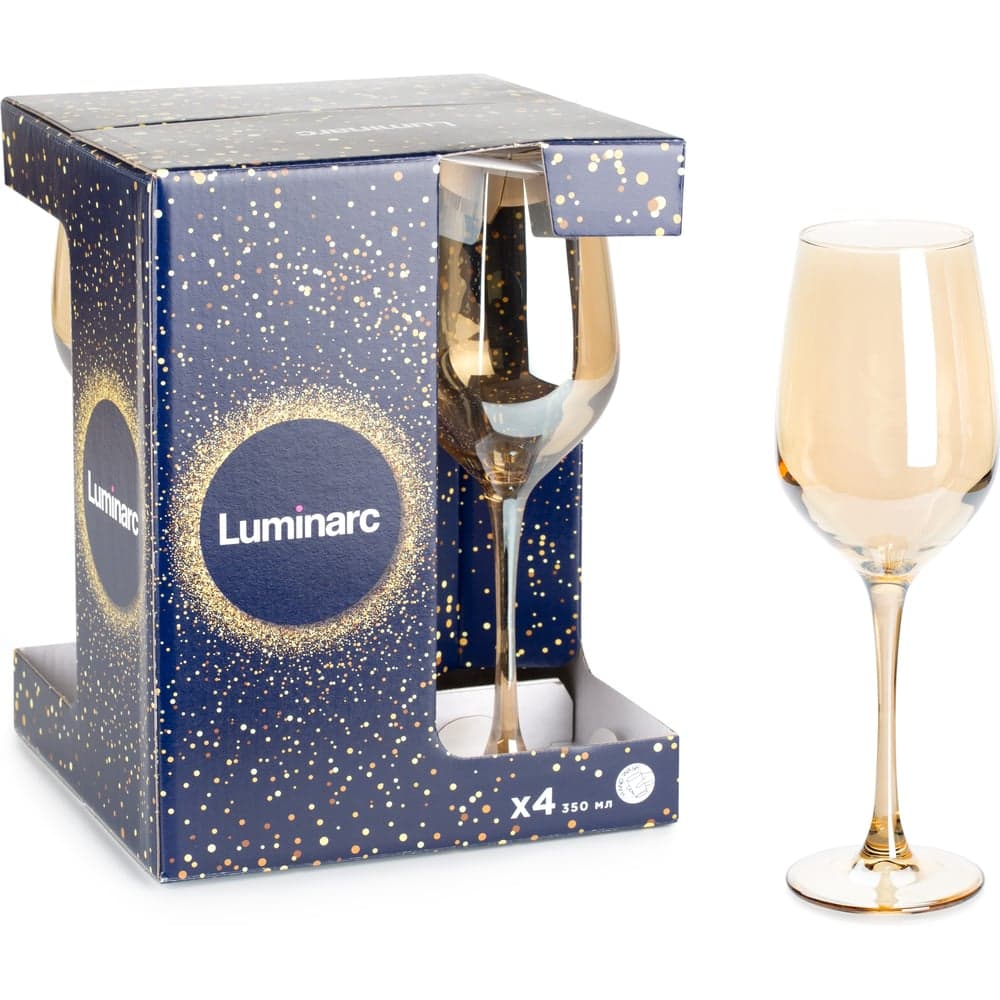 Набор бокалов для вина LUMINARC золотой мед, 4 шт., 350 мл P9304
