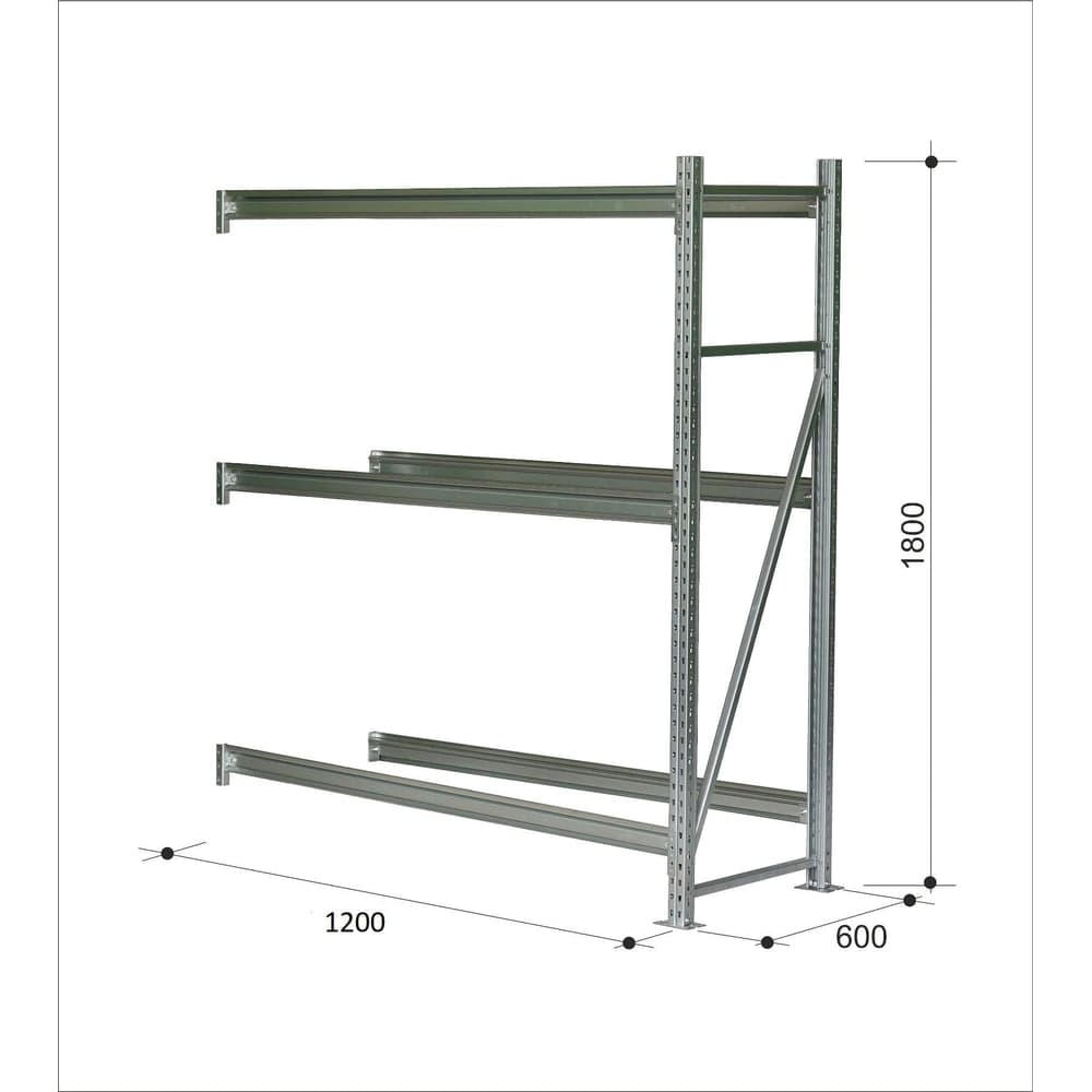 Стеллаж профессиональный Дополнительная секция Steller 180x120x60 см 7308919784