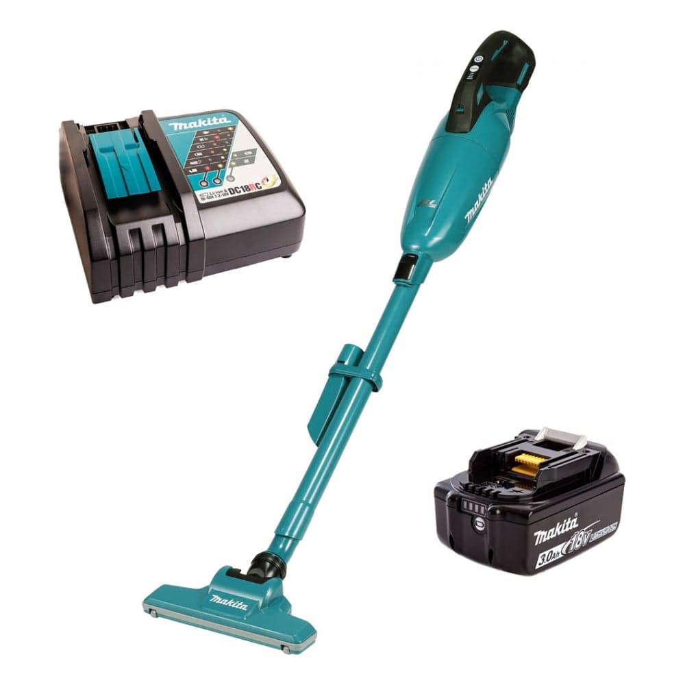 Пылесос аккумуляторный Makita LXT BL 18В, 1200 л/мин, 18 кПа, 0,73 мл, сух. (BL1830, DC18RC) DCL284FRF