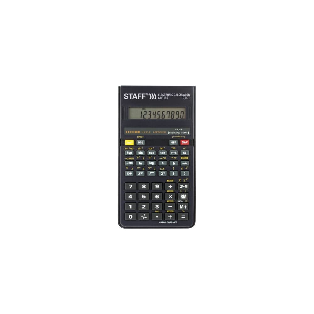Инженерный калькулятор STAFF STF-165 143х78мм, 128 функций, 10 разрядов, 250122