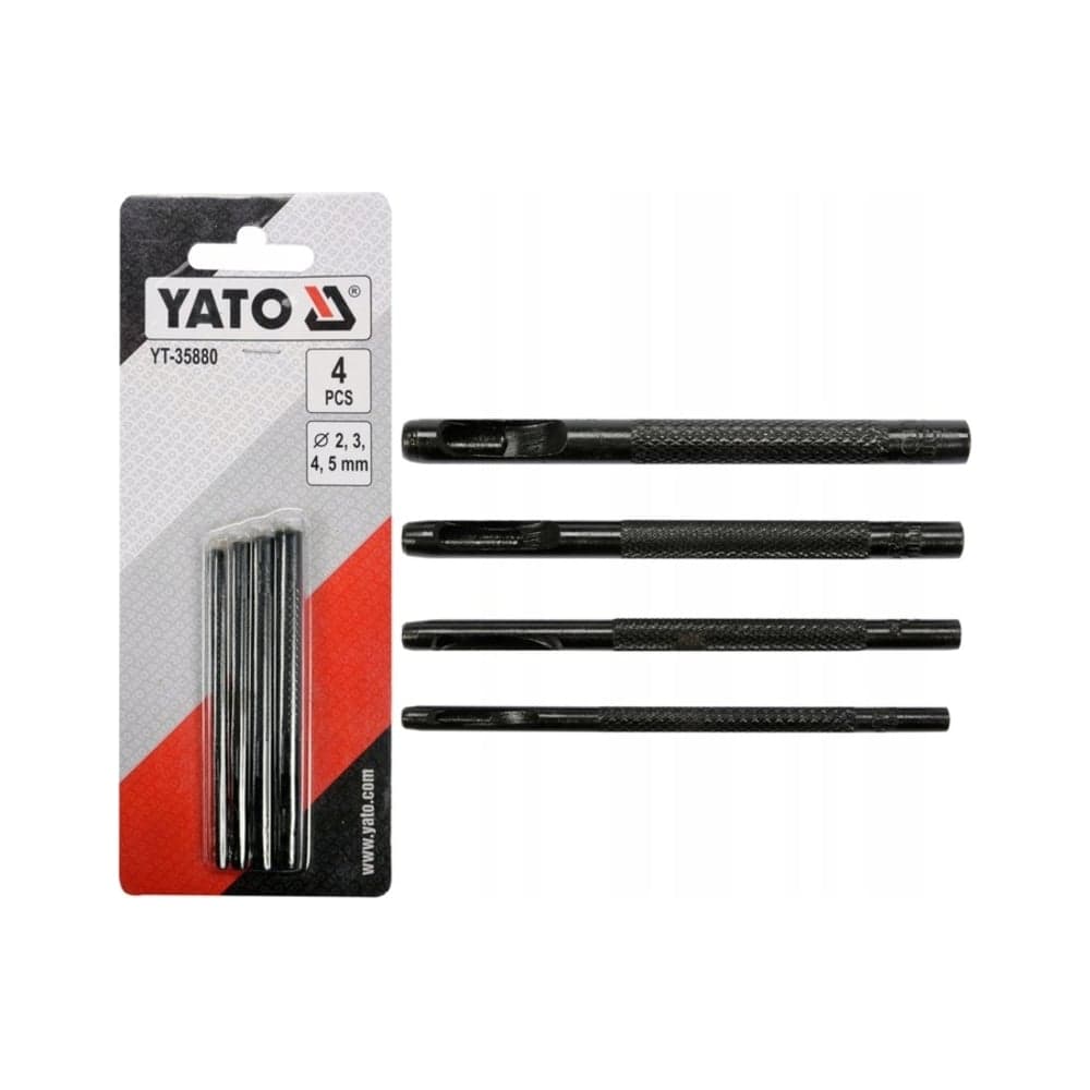 Набор пробойников для кожи YATO 2,3,4,5мм 4 предмета YT-35880 371435880 092 1