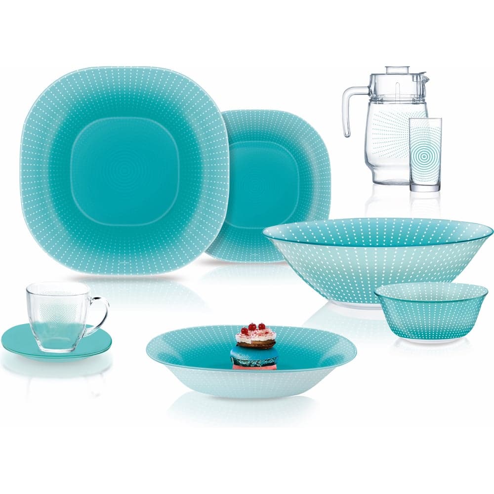 Набор столовый LUMINARC CARINA POP ART TURQUOISE 44 предмета V2712