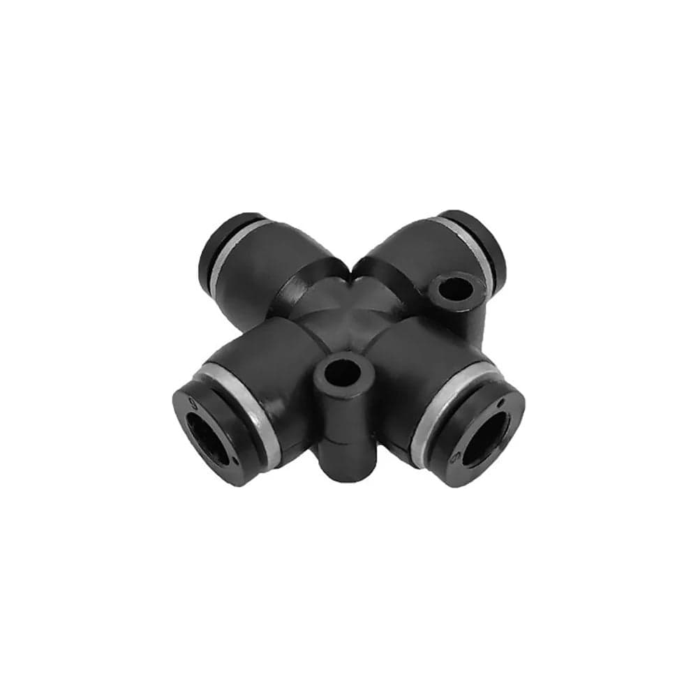 Фитинг цанговый X-образный пневматический, 4 мм, пластик, тип PZA, 10 шт TITAN LOCK TLP-PZA4_10