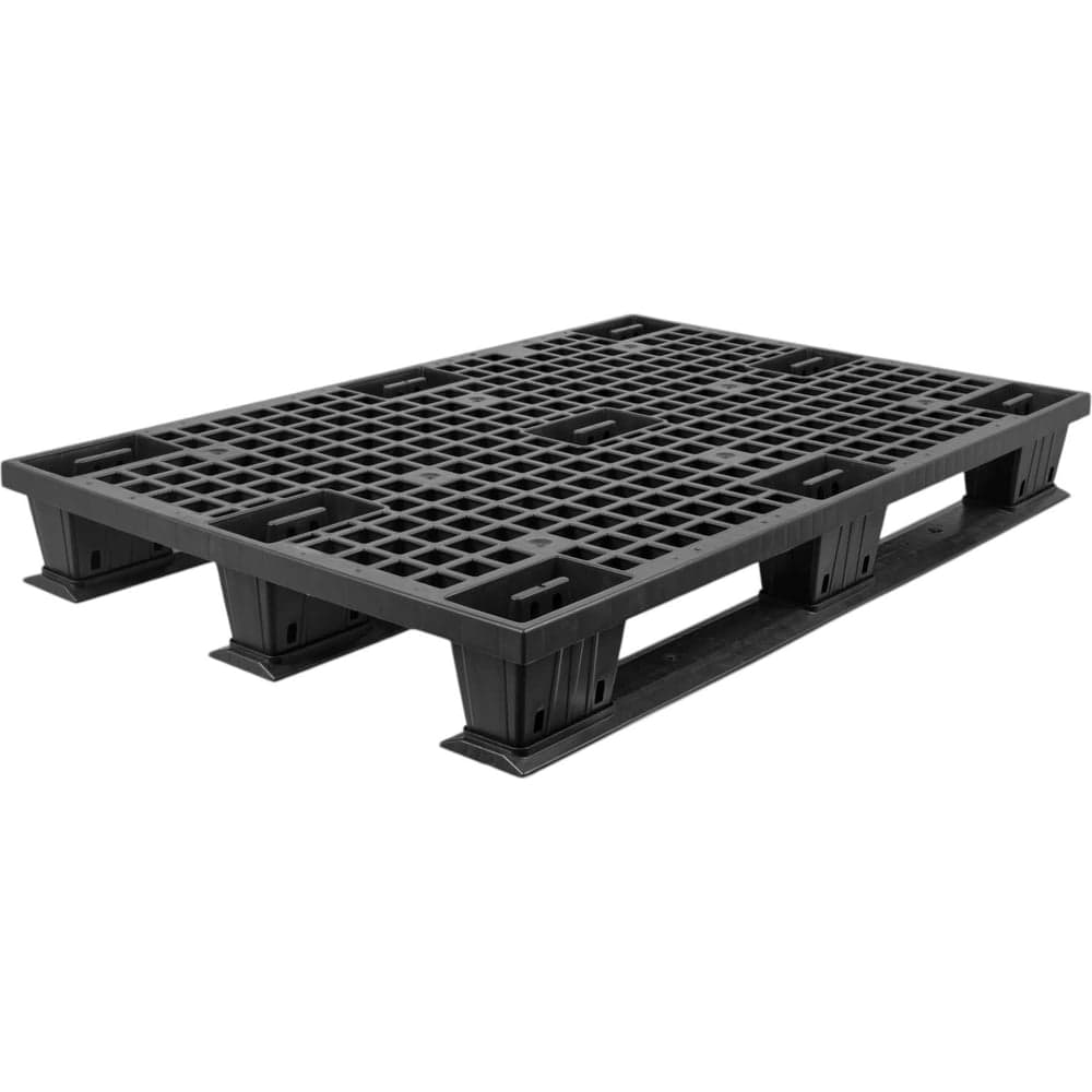 Паллет Gigant 1200x800x150 перфорированный на полозьях чёрный 34226