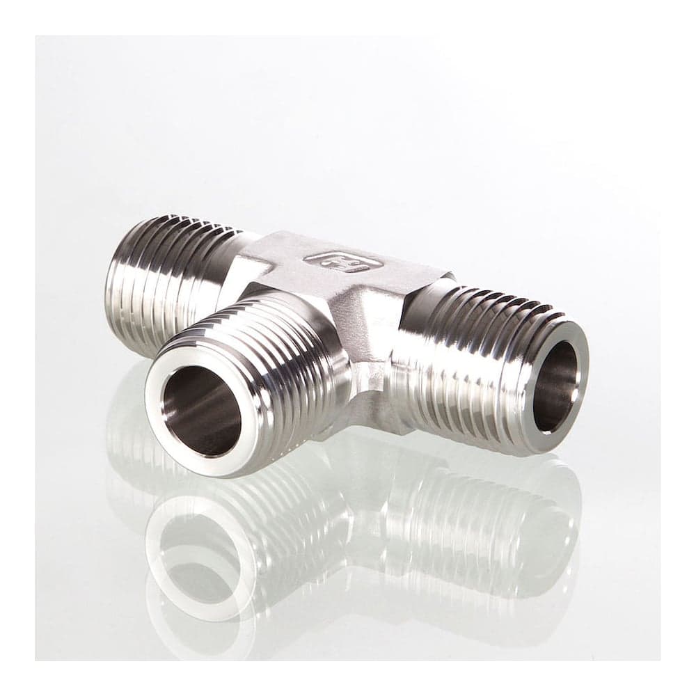 Тройник с наружной резьбой Hy-Lok stainless male run tee, o.d. 18mm - npt 3/4, CRTM-18M-12N