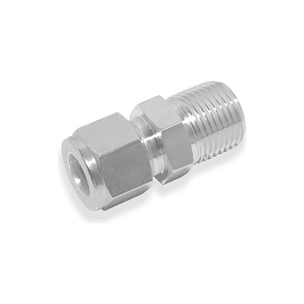 Штуцер с наружной резьбой из латуни Hy-Lok brass male connector, o.d. 10мм-npt 1/4 CMC-10M-4N-BRAS