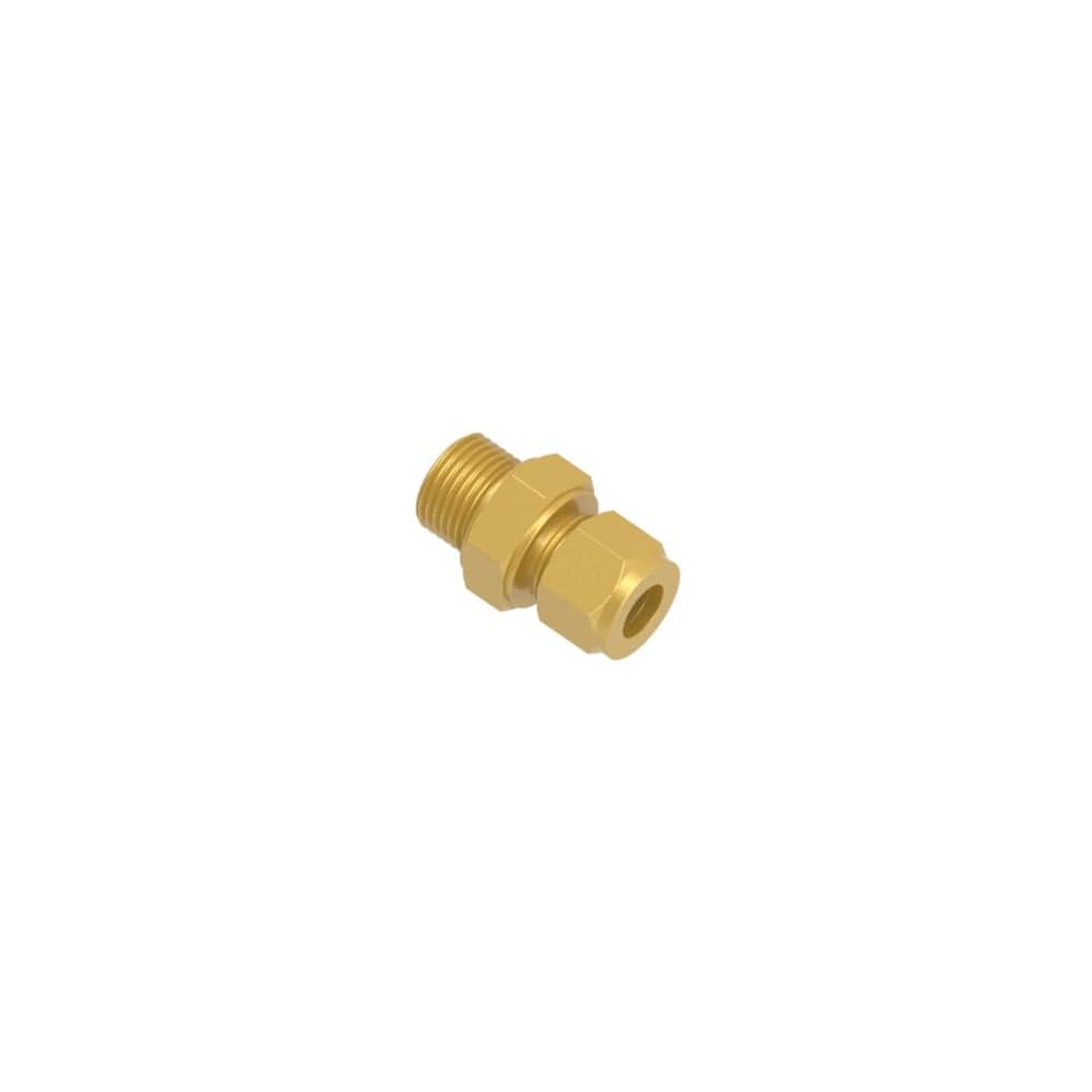 Штуцер с наружной резьбой из латуни Hy-Lok o.d. 6 мм - bsp parallel 1/8" CMC-6M-2G-BRAS