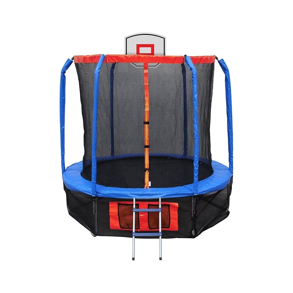 Батут Ecos 12 с сеткой лесенкой и баскетбольным кольцом BS-12FT-3 010366