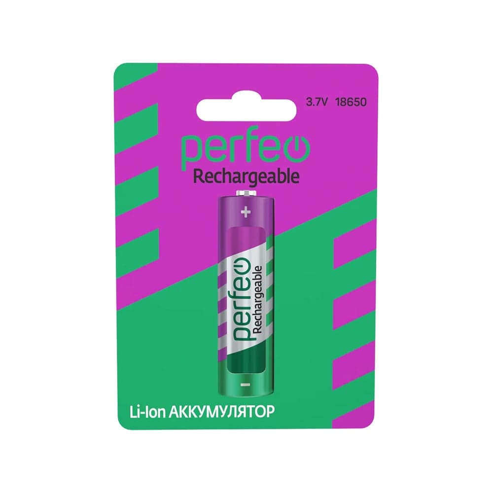 Аккумулятор Perfeo Li-Ion 18650, 2200mAh/1BL, 3.7V 30015886