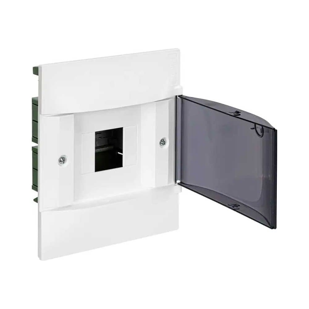Пластиковый щиток Legrand Practibox S встраиваемый (в полые стены) 1x4 Дымчатая дверь 134574