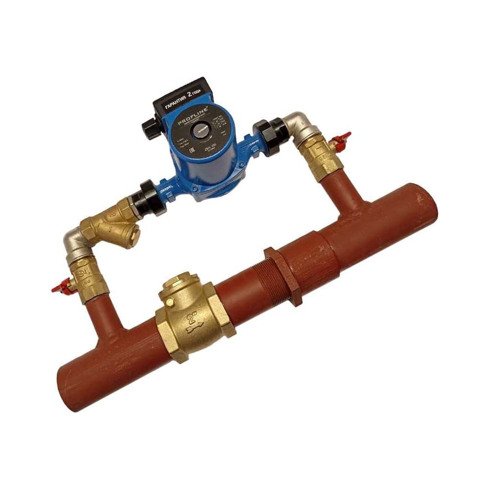 Байпас PROFLINE насос 25/4, комплектуется железом, Ду50, с обратным клапаном, короткий УТ-00010858