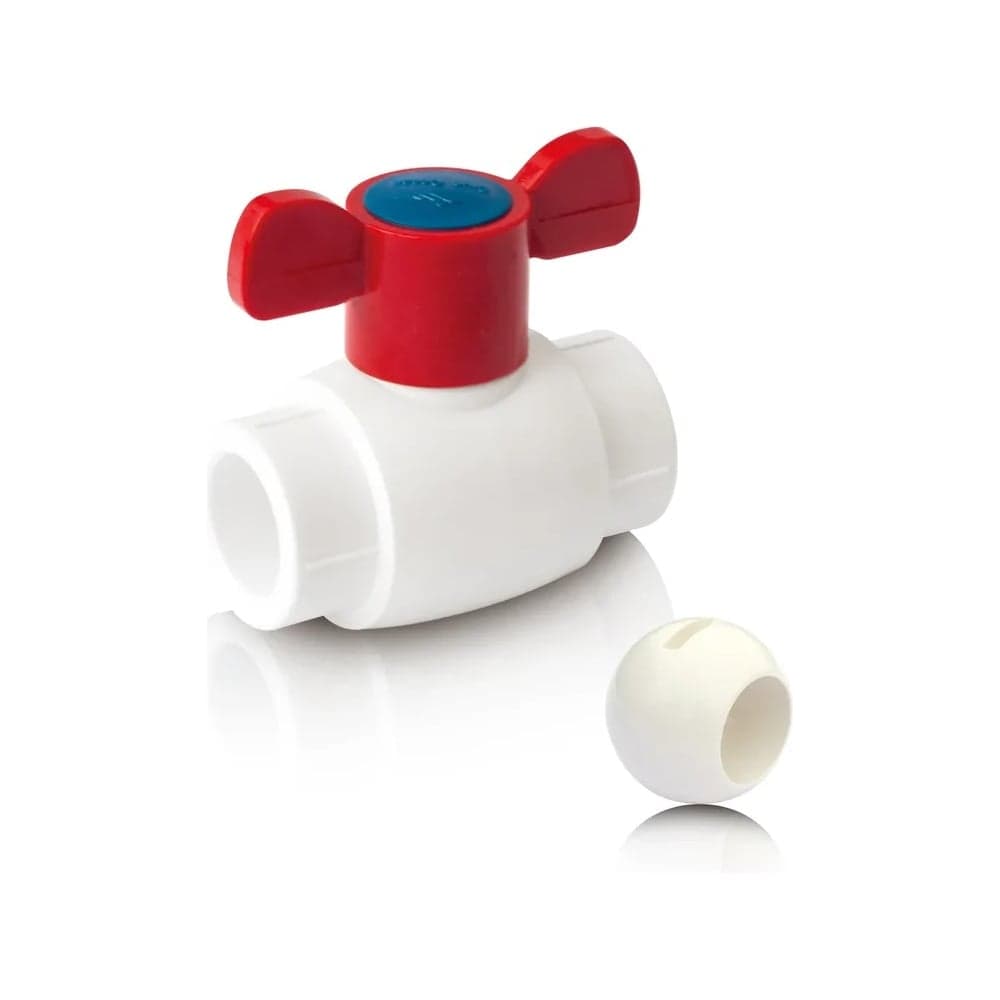 Шаровой кран Blue Ocean полипропиленовый (шар - PPSU) для агрессивных сред - 32 PPRF/BV/PPR/HW-2B(W)-32