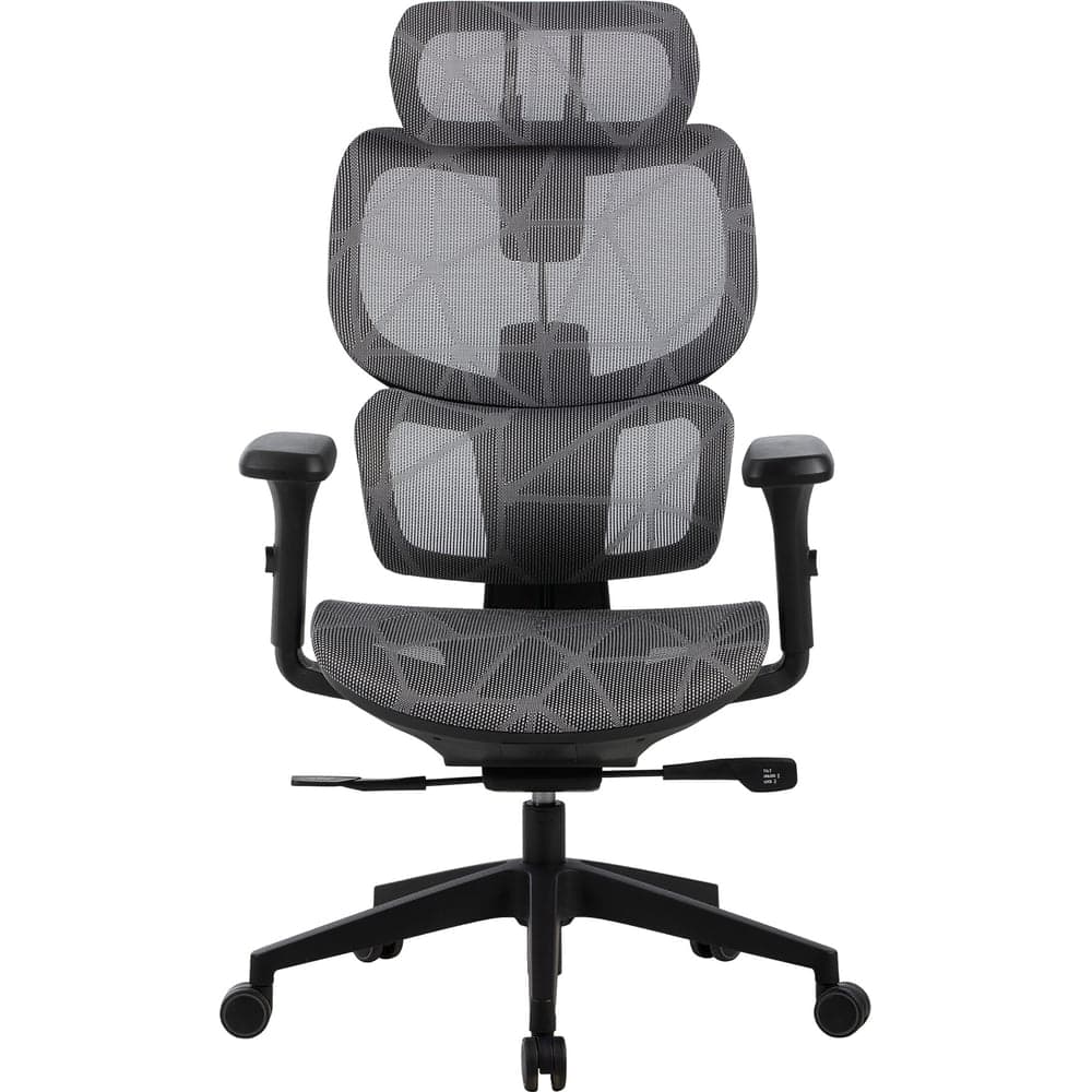 Кресло CACTUS CS-MC555-GY черный/серый сетка с подголовником крестовина пластик пластик черный 2003207