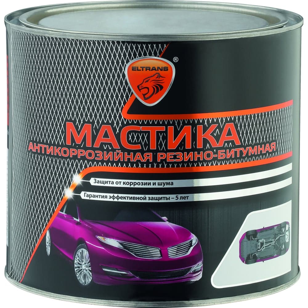 Резино-битумная мастика ELTRANS жестяная банка, 2.4 л EL-0209.02