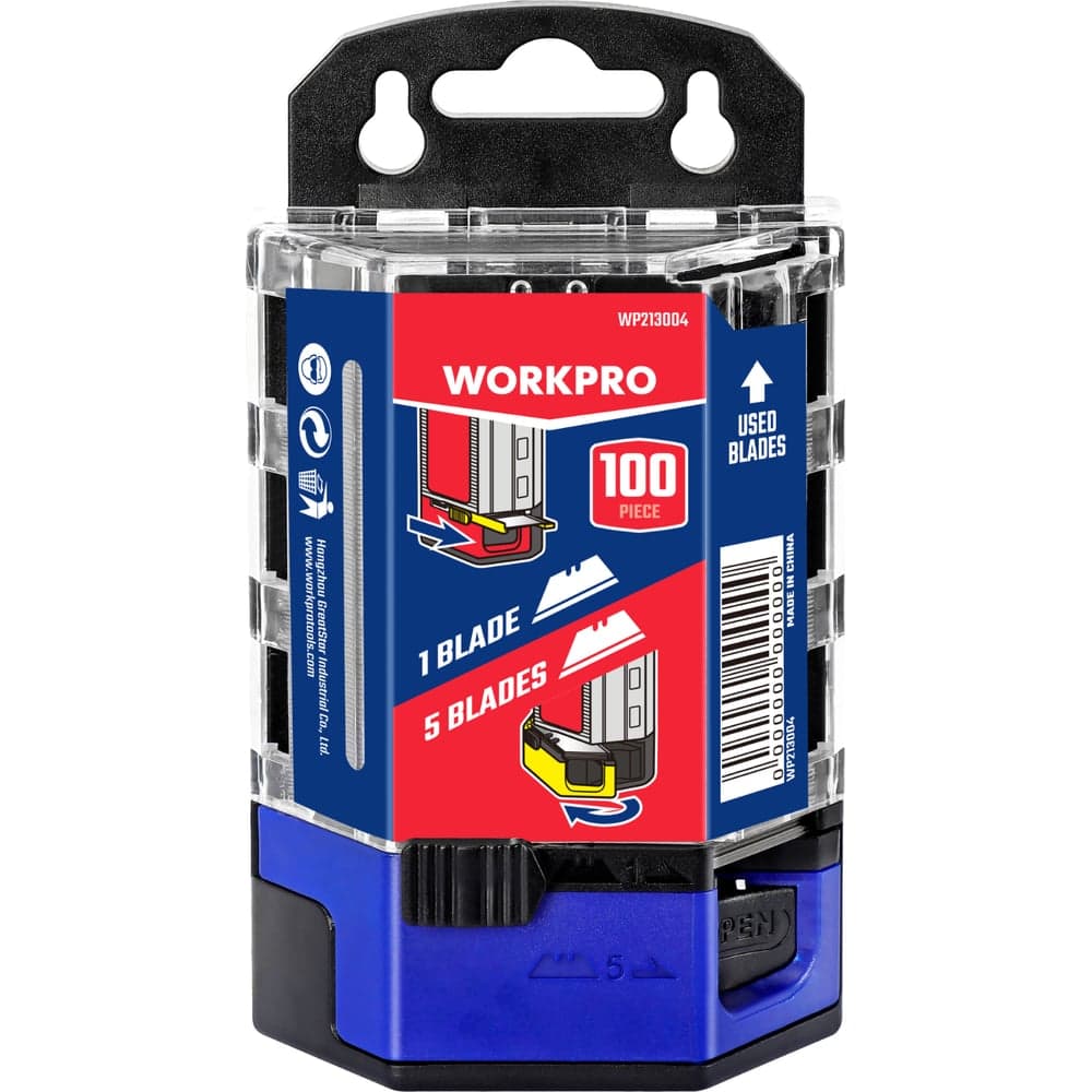 Лезвия трапециевидные SK2, 100 шт для ножа универсального с диспенсером WORKPRO WP213004