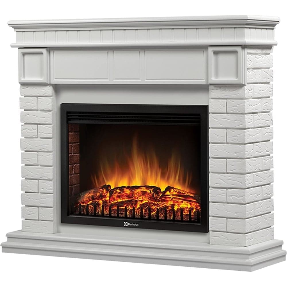 Портал Firelight Bricks 25, камень белый, белая эмаль НС-1277346