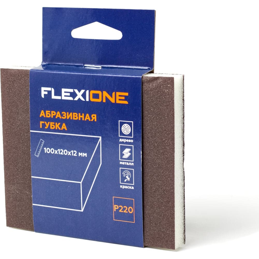Губка абразивная двухсторонняя 120x100x12 мм, Р220 Flexione 90000314