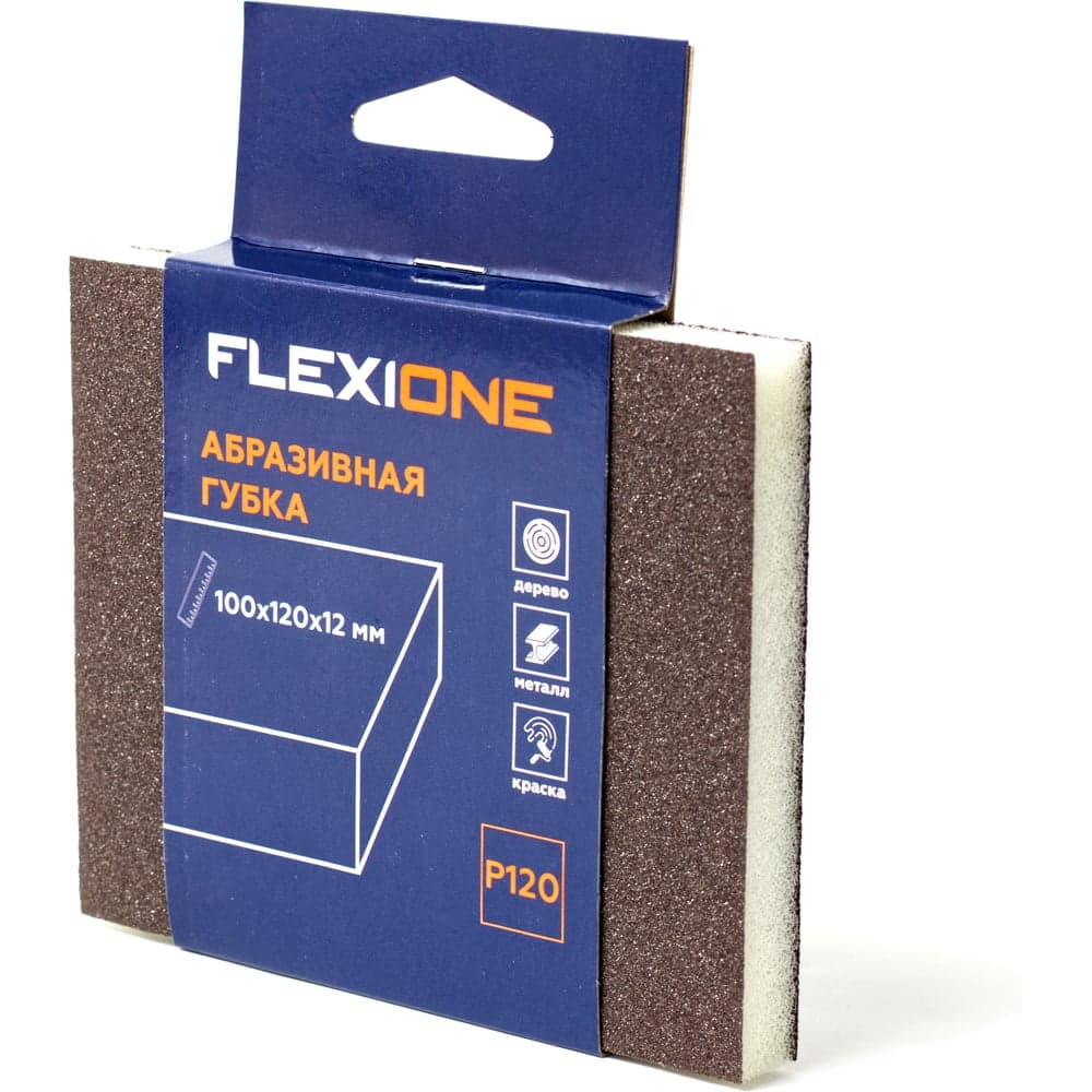 Губка абразивная двухсторонняя 120x100x12 мм, Р120 Flexione 90000294