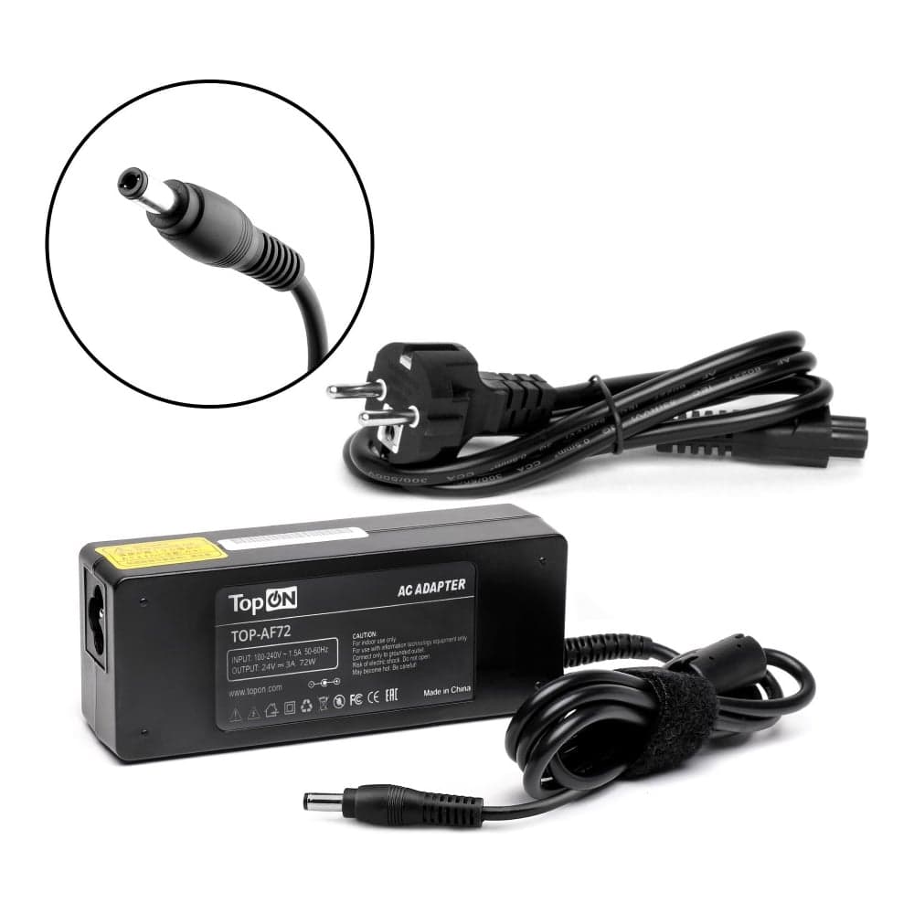 Блок питания TopON для ноутбука 24V 3A (5.5x2.1) 72W TOP-AF72