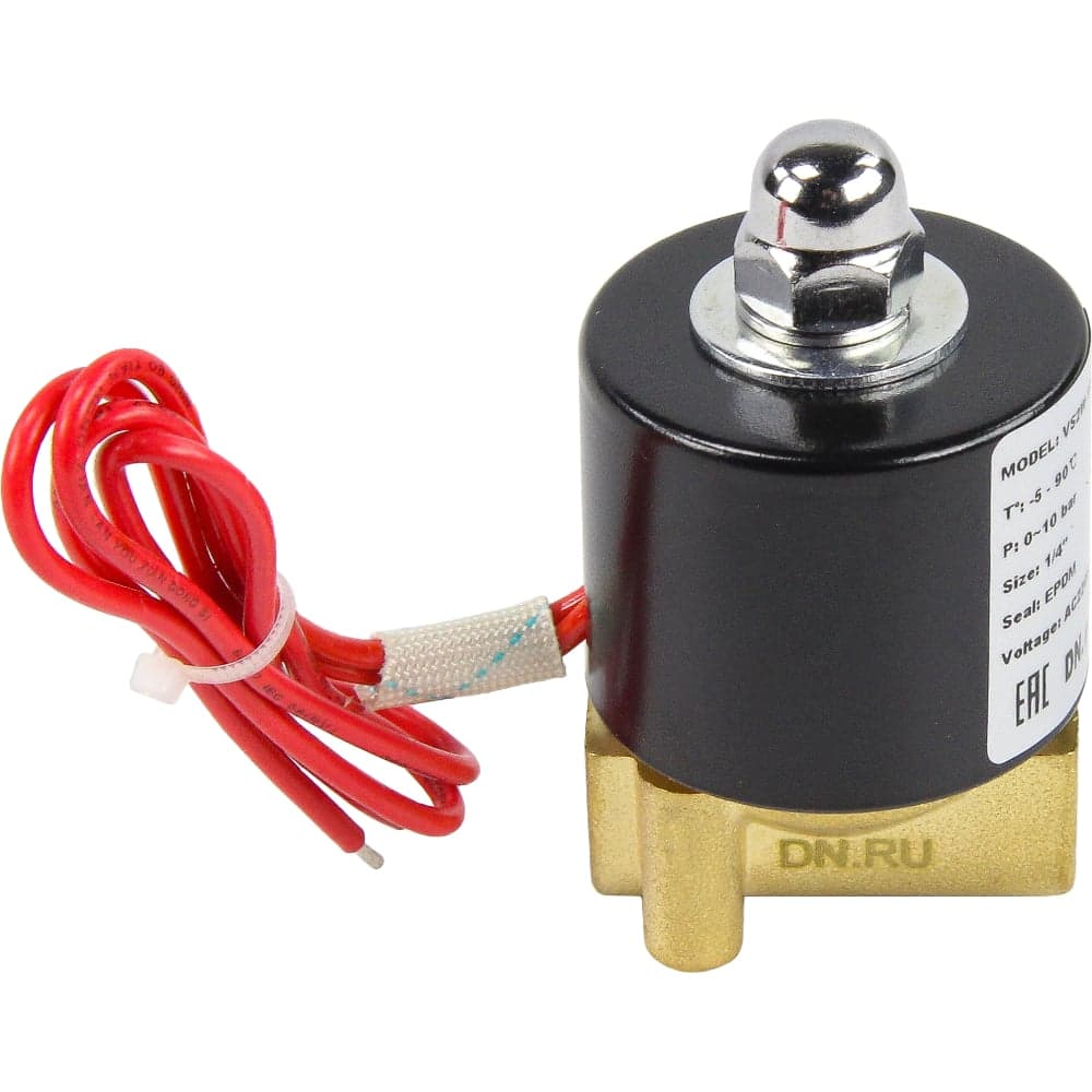 Клапан электромагнитный DN.ru VS2W-100E-NC Ду6 Ру10 двухходовой, латунь, EPDM, 24В AC D130-04291