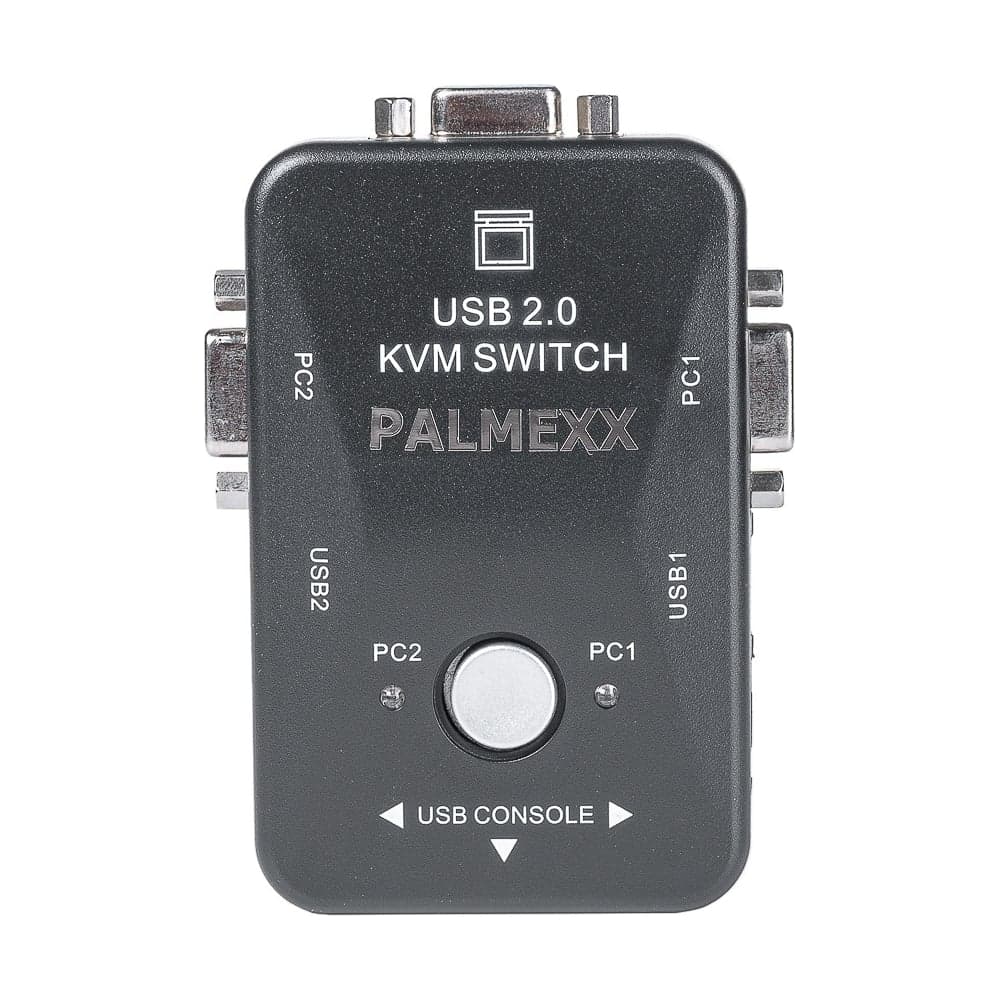 Коммутатор PALMEXX KVM-переключатель VGA+USB на 2 компьютера KVM-21UA PX/KVM-VGA