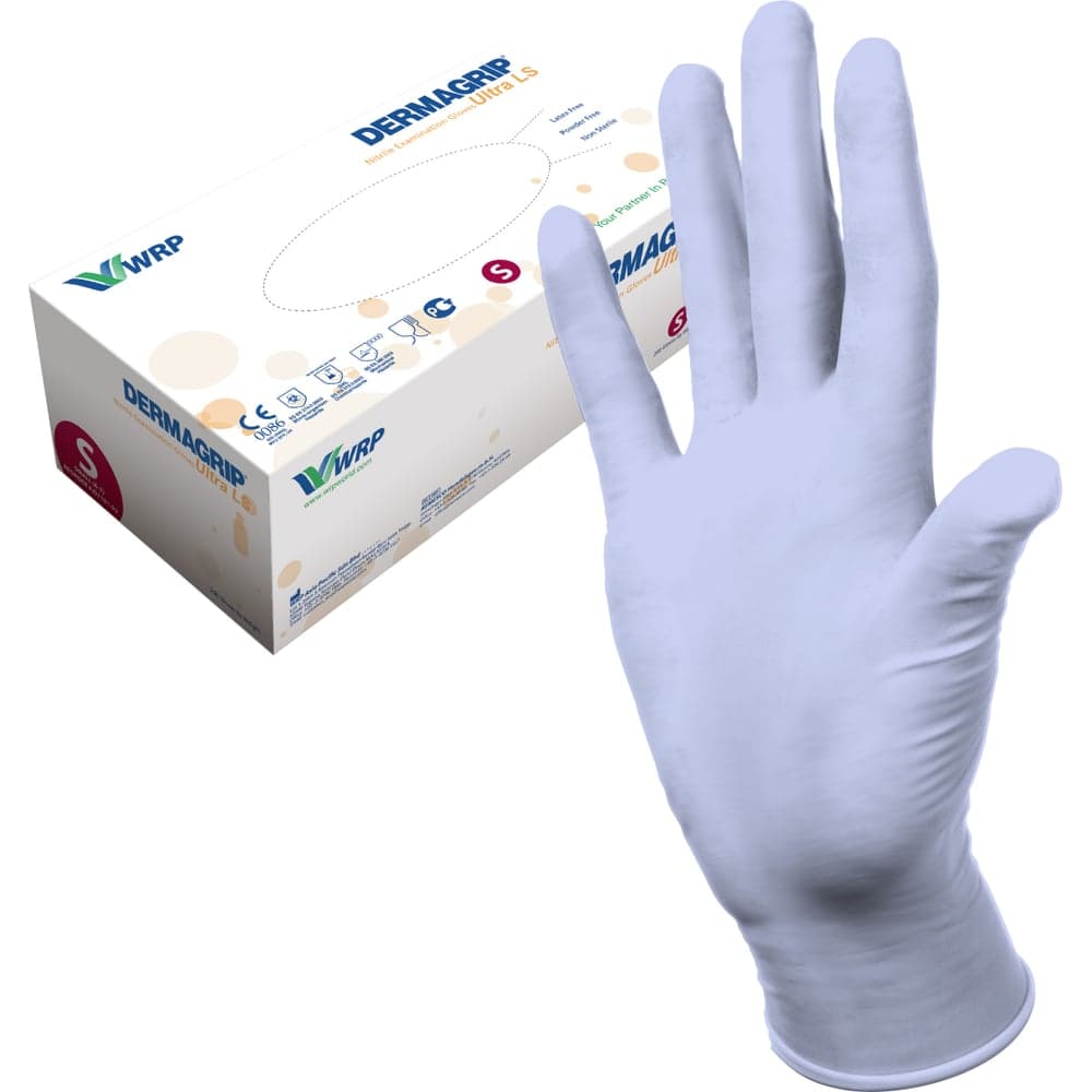 Смотровые перчатки DERMAGRIP ULTRA LS, нитрил, 200 штук, размер S CT0000000547