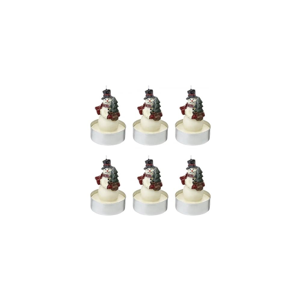 Набор декоративных свечей Tkano Festive snowman из коллекции New Year Essential, 6 шт. TK24-NY_CND0010