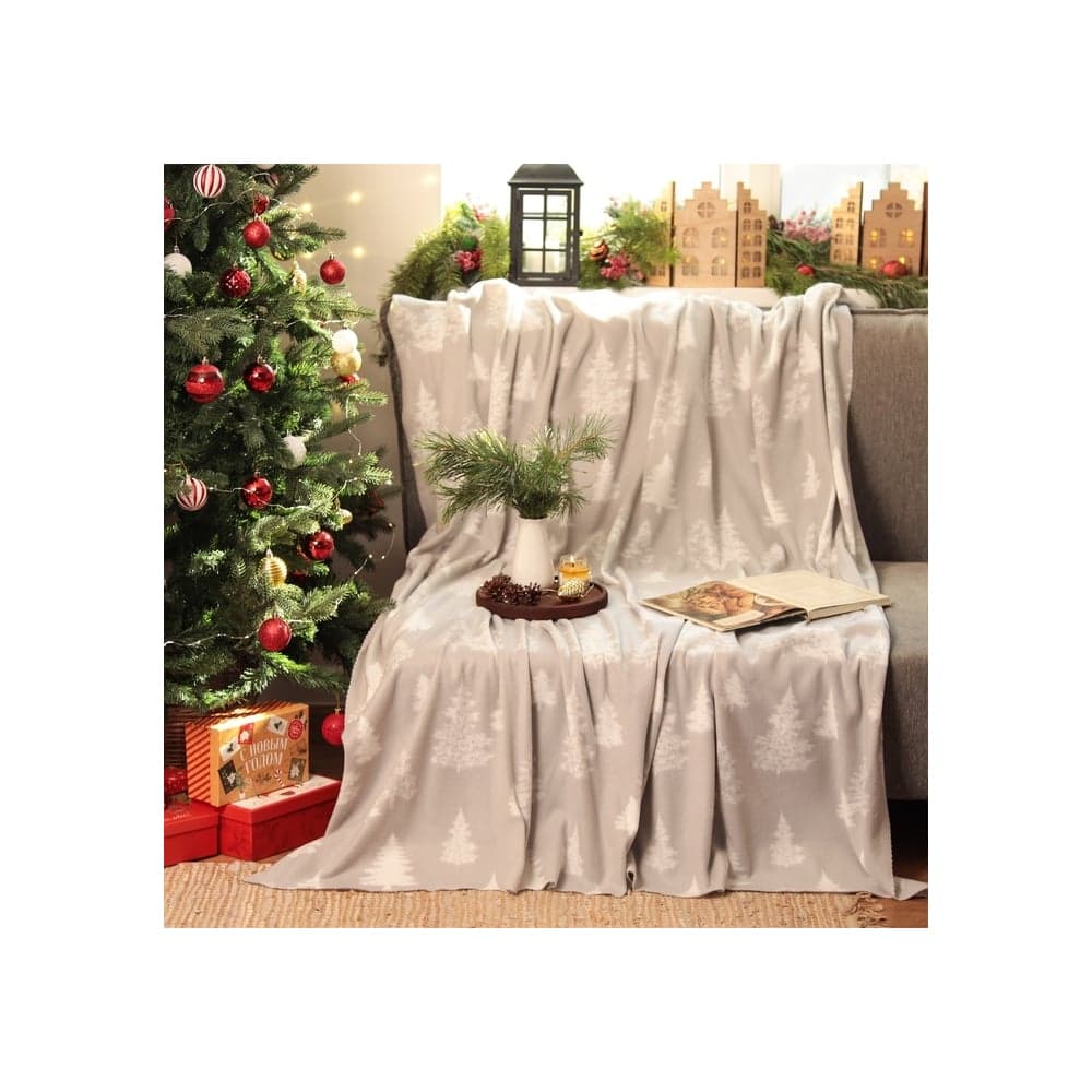 Плед Экономь и Я "Ёлочки" 150х130 см, пл.160 г/м2, 100% п/э 9518109