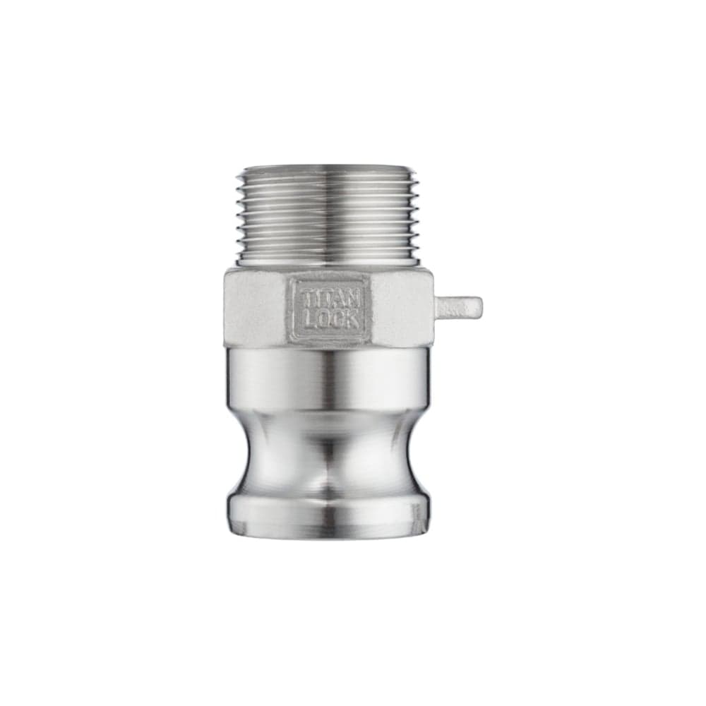 Камлок тип F TITAN LOCK серия EcoLine ниппель, наружая резьба BSP 3, AISI304, TL300FSS-EL