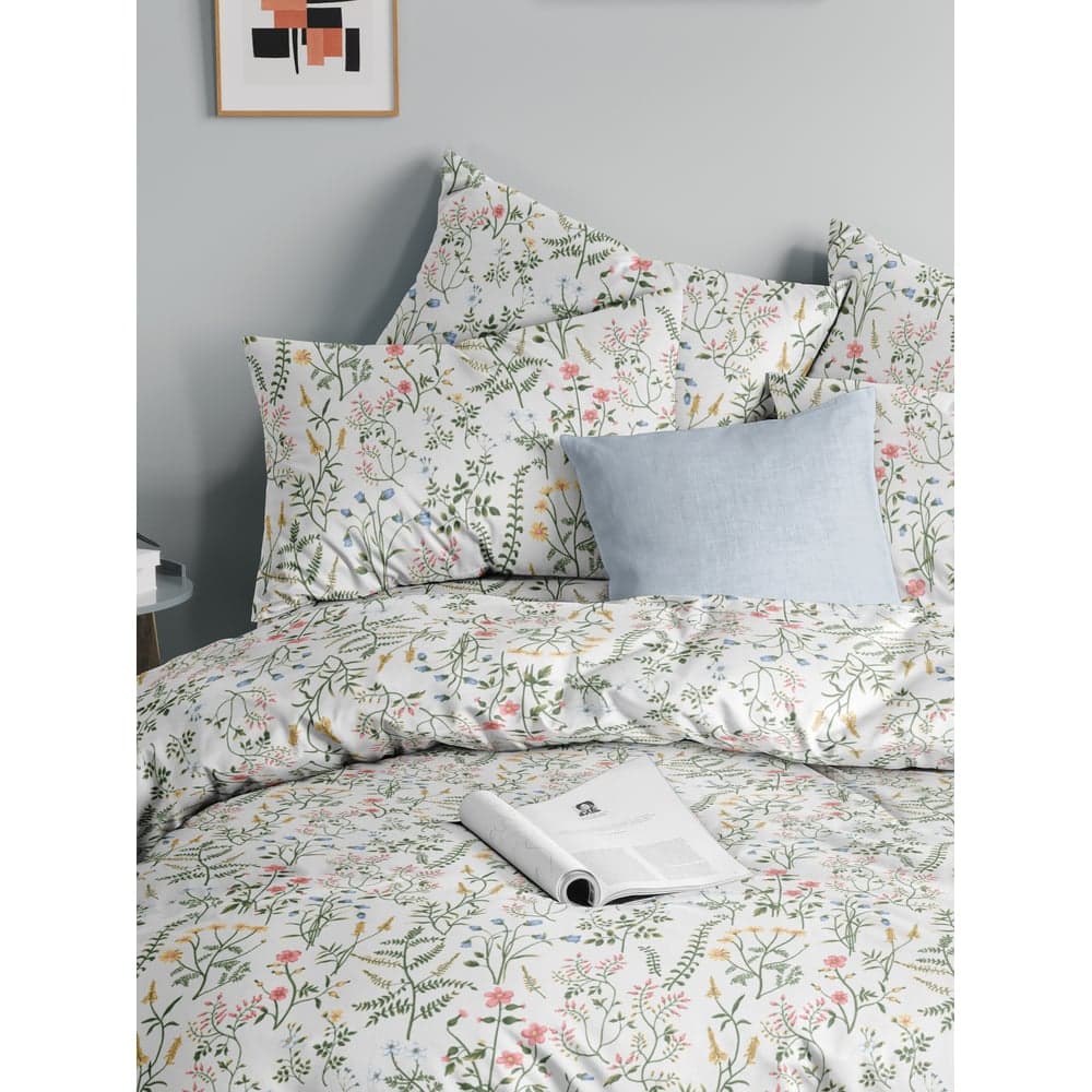Комплект постельного белья Guten Morgen Бязь, рис.1167, Gardenia 1.5 спальный с нав. 50x70 см GMБ-1167-143-150-50
