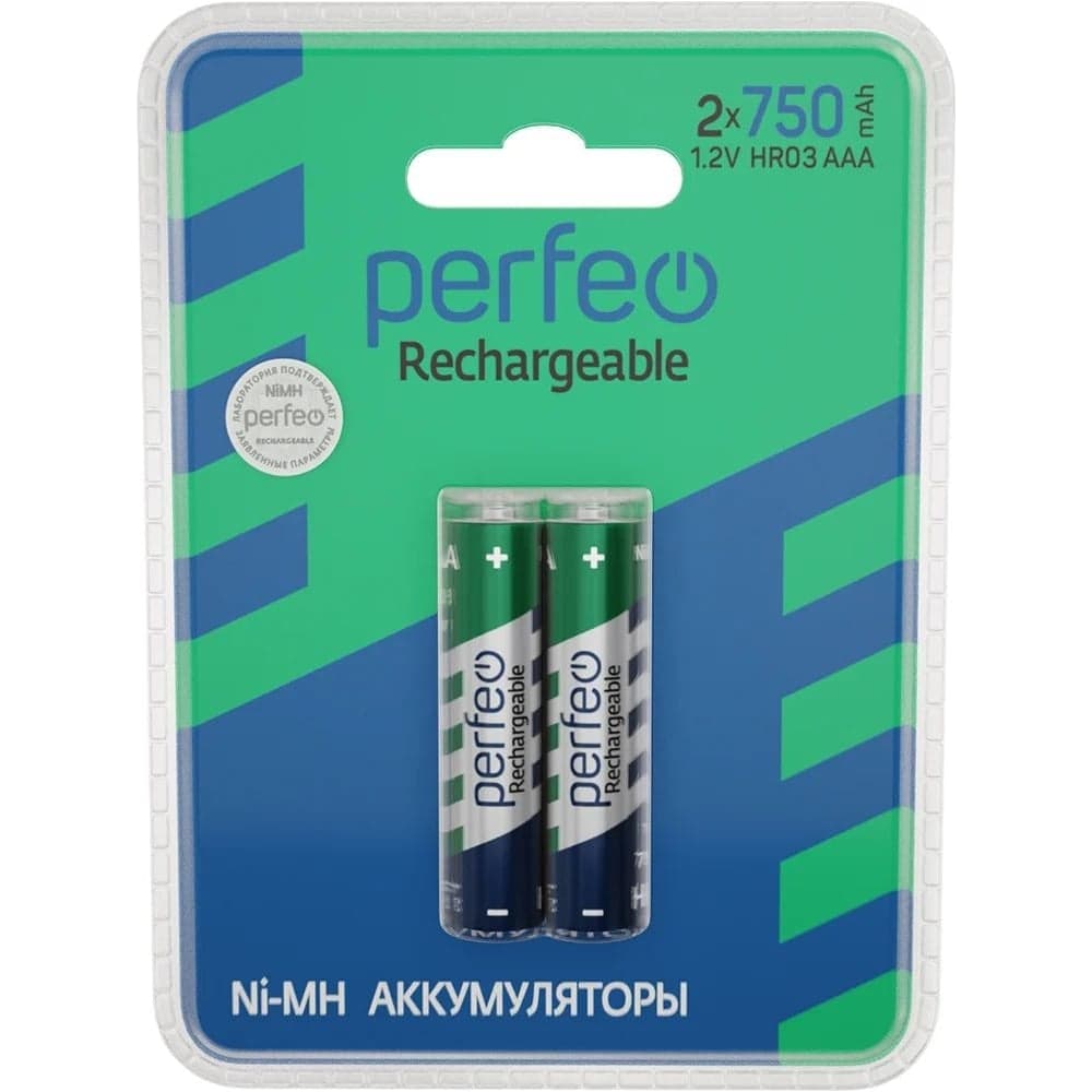 Аккумулятор Perfeo AAA750mAh/2BL Пластик 30014789