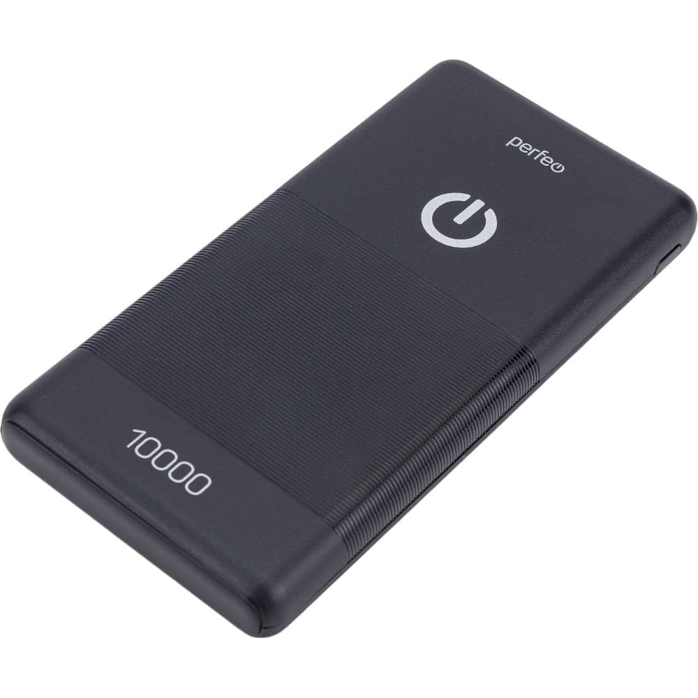 Внешний аккумулятор Perfeo Powerbank 10000 mah Micro usb In Out USB 1 А, 2.1A Black 30013892