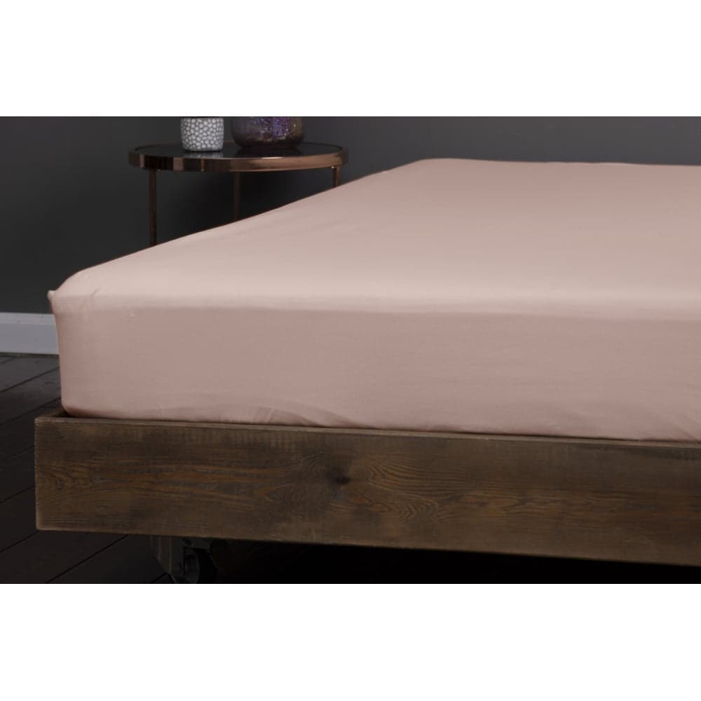 Простыня на резинке KUPU-KUPU CANDY 90x200х25 см, трикотажная, пудровая роза KPC-90/пудровая роза