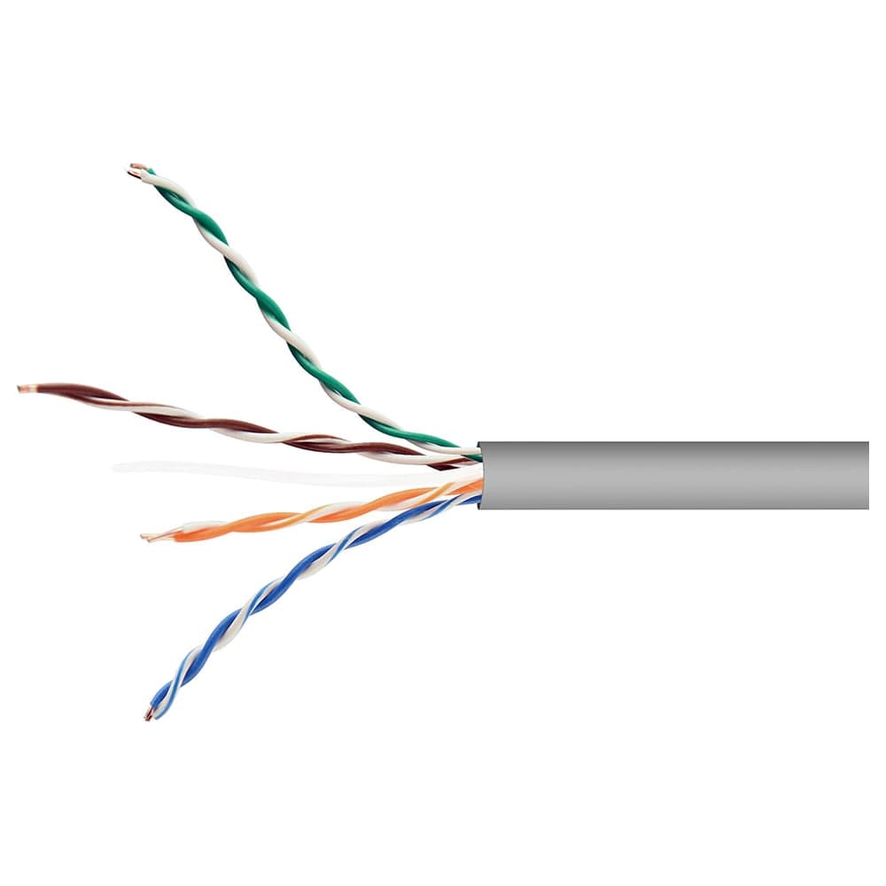 Кабель Cablexpert UTP indoor 4x2x0.51, CCA, кат.5е, одножильный, 50м, серый, UPC-5051E-SOL/50