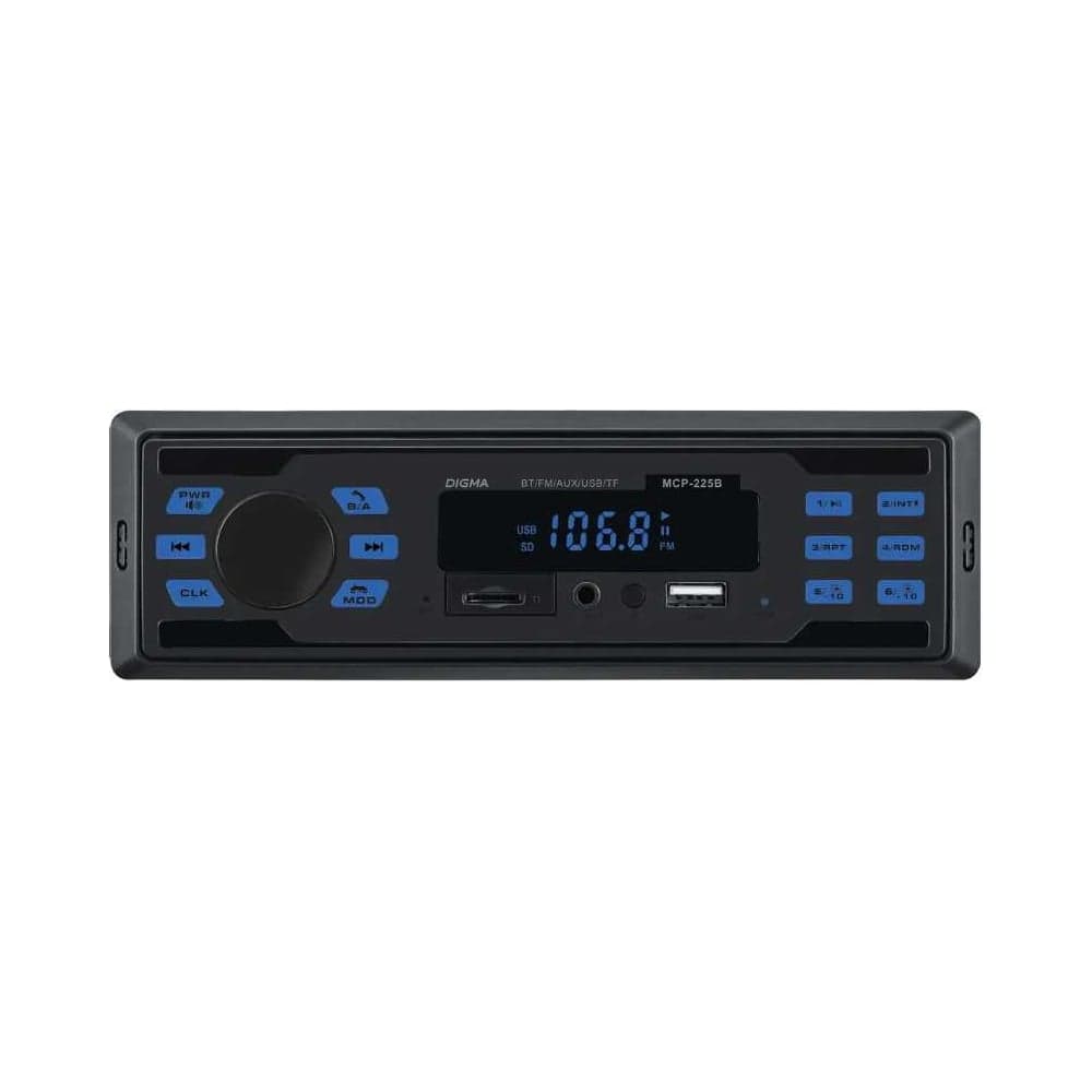 Автомагнитола DIGMA MCP-225B 1DIN, 2x35 Вт, 2 2016462