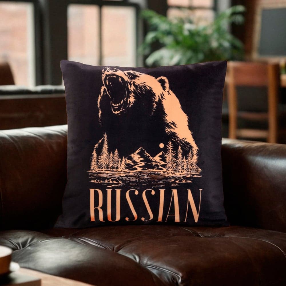 Наволочка декоративная Этель Russian 40x40 см, велюр, 100% полиэстер 10808278