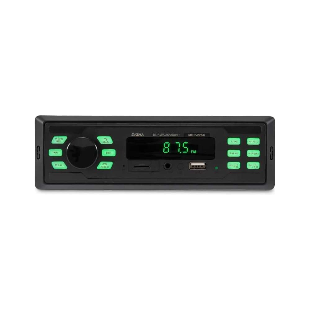 Автомагнитола DIGMA MCP-225G 1DIN, 2x45 Вт, BT5.0, AUX 2 2012330