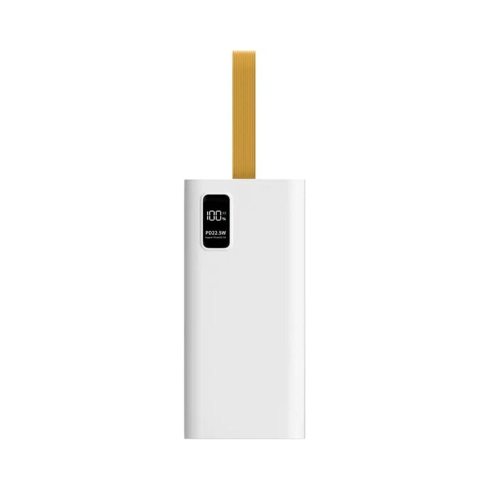 Внешний аккумулятор PERO PB08 40000 mAh, Li-Pol, output USB-C + 4 USB-A, белый PB08WH