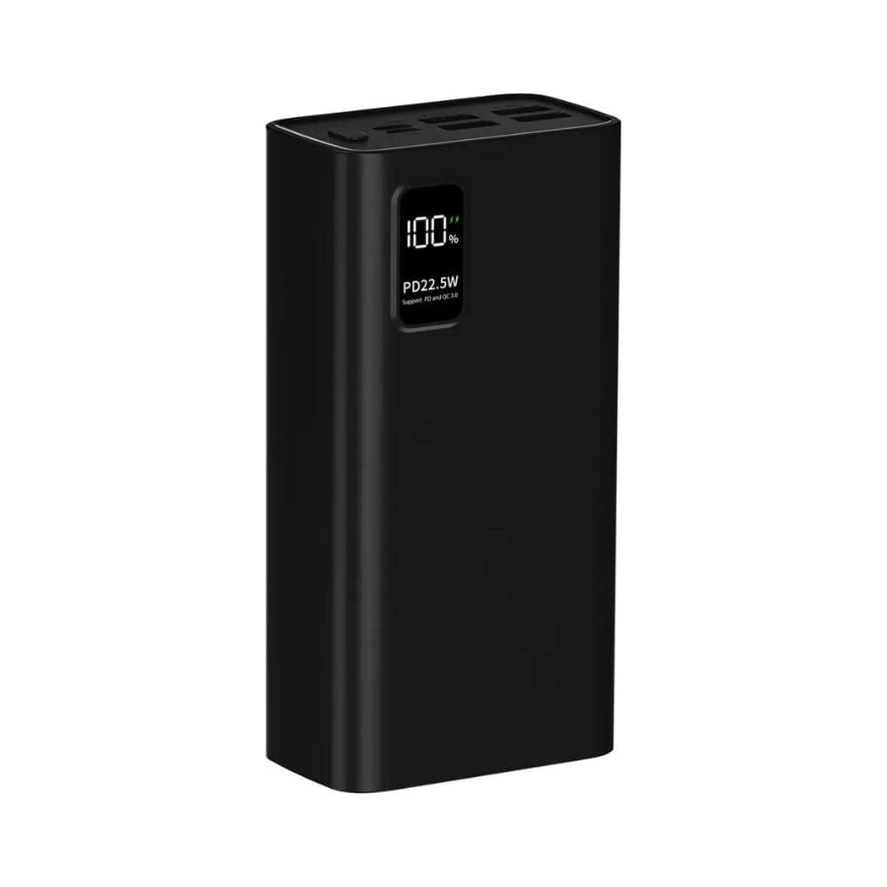 Внешний аккумулятор PERO PB07 30000 mAh, Li-Pol, output USB-C + 4 USB-A, черный PB07BL