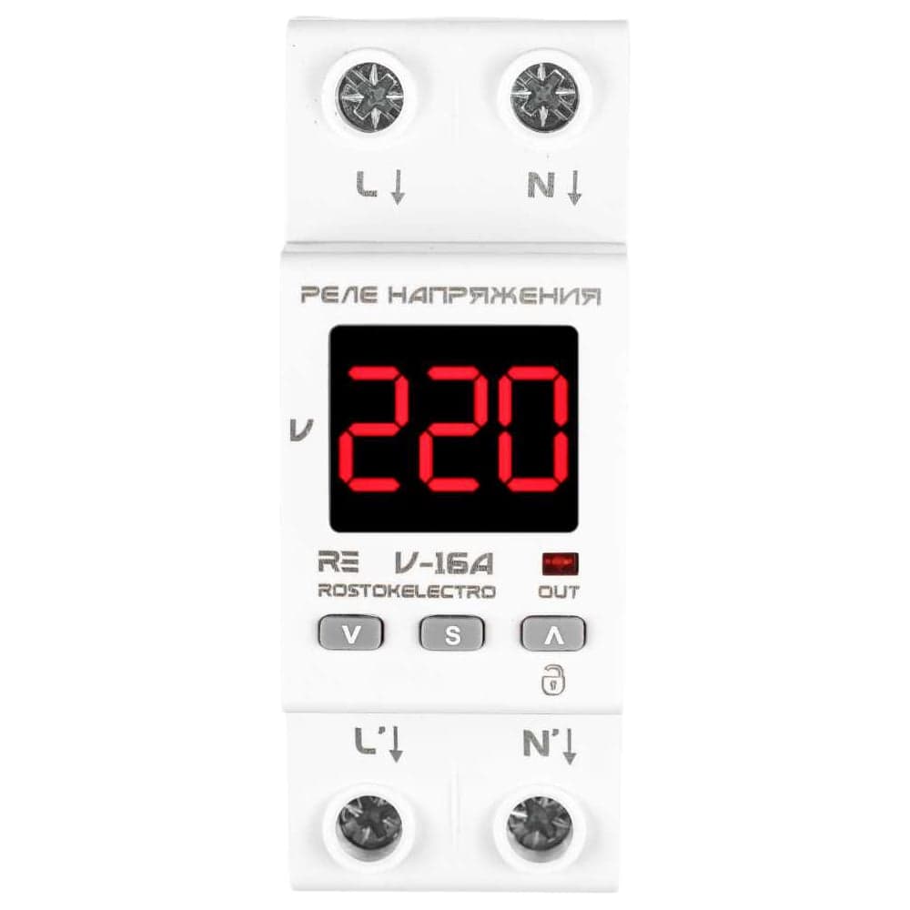 Реле напряжения ROSTOKELECTRO RE V-16A 46-206