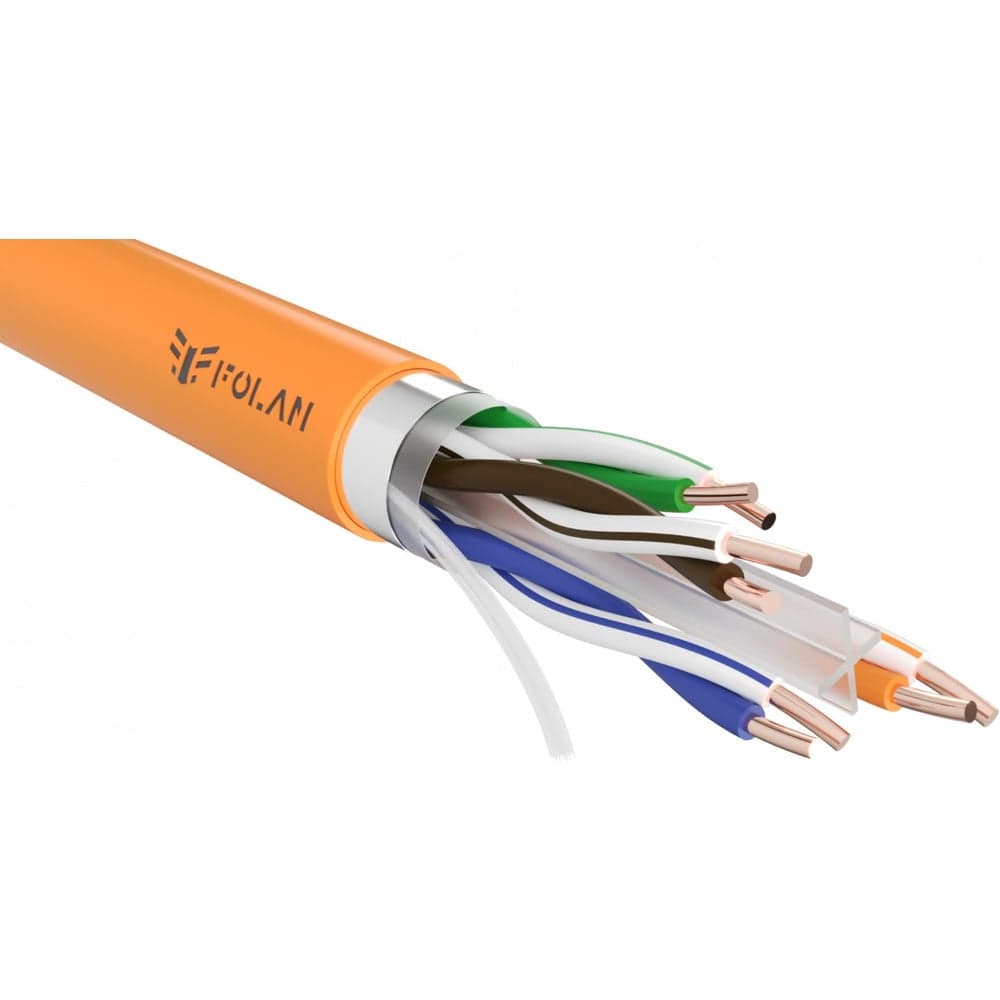Кабель Folan F/UTP Cat 6 ZH нг(А)-HF 4x2х0,57 25м О.FU42057ZHHF.25