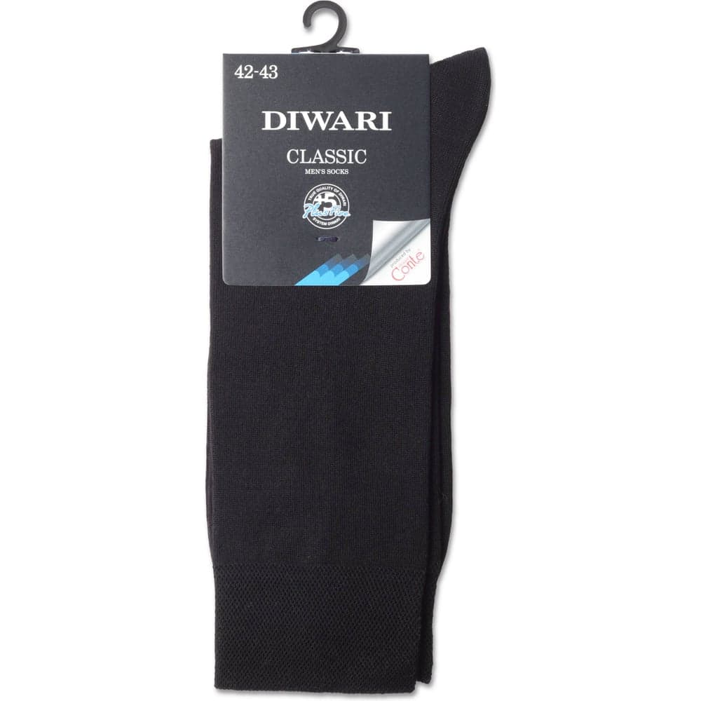 Носки мужские DIWARI CLASSIC 20С-168СП из Мерсиризованного хлопка, рис. 000, р-р 44-45, черный 1001331550050012000