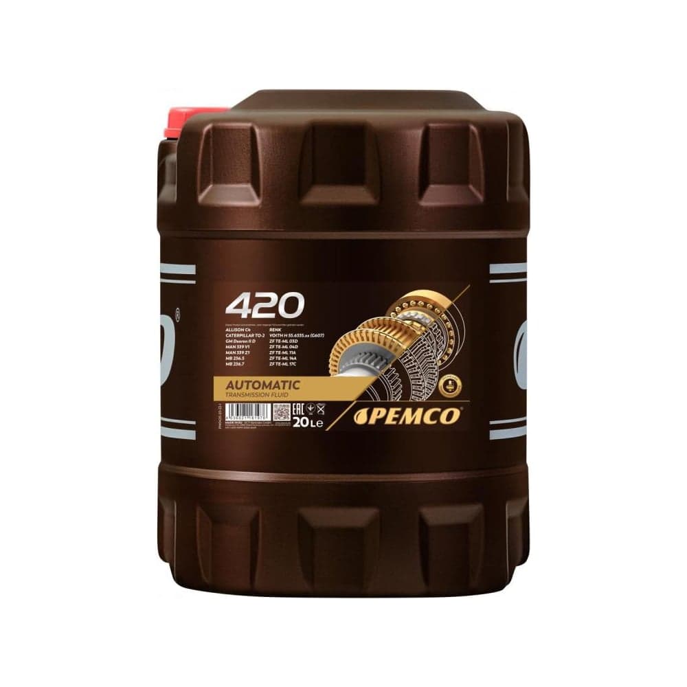 Минеральное трансмиссионное масло Pemco 420 ATF D II 20 л PM0420-20-E