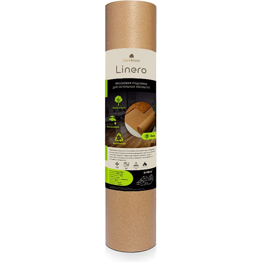 Пробковая подложка Cork Mate 10 м2, толщина 3 мм Linero-CR.3