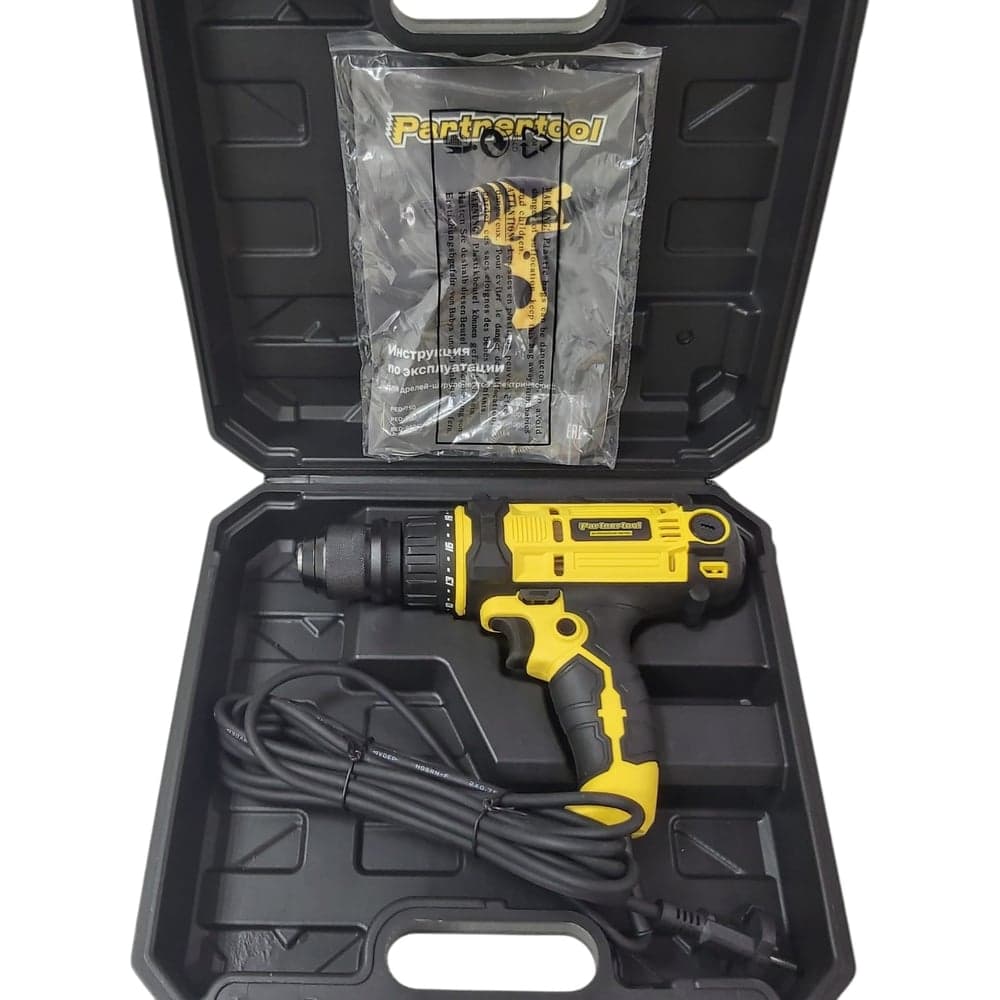 Дрель шуруповерт электрический PARTNERTOOL PED-1000/2-13 SET