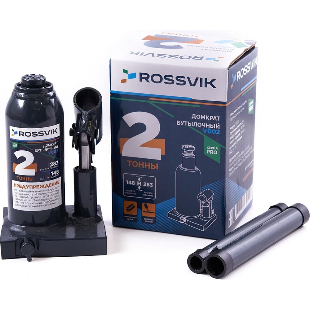 Домкрат бутылочный Rossvik PRO V002 г/п 2.0 т V002 PRO